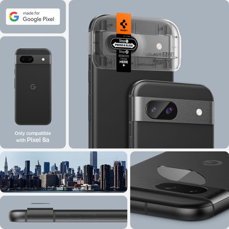 Spigen Optik.tR EZ Fit Camera Protector for Google Pixel 8A - 2 pcs.