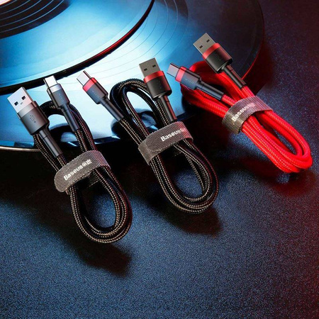 Baseus Cafule Cable - Kabel do ładowania i transmisji danych USB do USB-C 2 A, 2 m (czerwony)