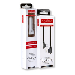 Zestaw ładowarka samochodowa Maxximus Omega 3A + KABEL MX CORNER FAST CHARGE TYPE-C