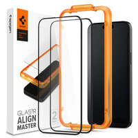 TEMPERED GLASS Spigen ALM GLASS FC 2-PACK IPHONE 15 PLUS BLACK