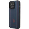 US Polo USHCP14XPFAV iPhone 14 Pro Max 6,7" granatowy/navy blue Leather Stitch