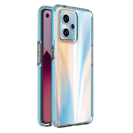 Spring Case etui Realme 9 Pro+ / Realme 9 silikonowy pokrowiec z ramką jasnoniebieskie