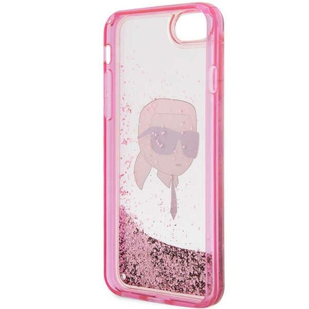 Karl Lagerfeld KLHCI8LNKHCP iPhone 7/8/ SE 2020/2022 pink/pink hardcase Glitter Karl Head