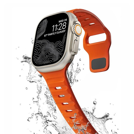 Strap for APPLE WATCH 4 / 5 / 6 / 7 / 8 / SE / ULTRA (42 / 44 / 45 / 49 MM) Tech-Protect Iconband Line orange