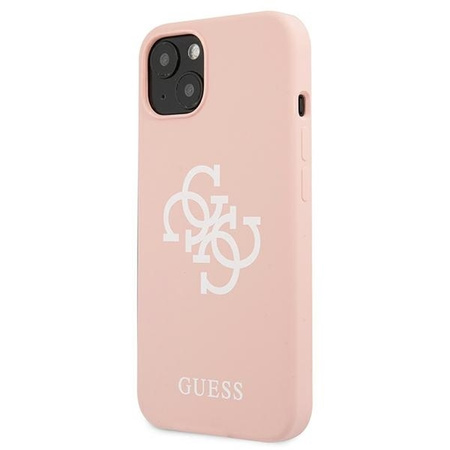 Guess GUHCP13SLS4GWPI iPhone 13 mini 5,4 &quot;pink / pink hard case Silicone 4G Logo