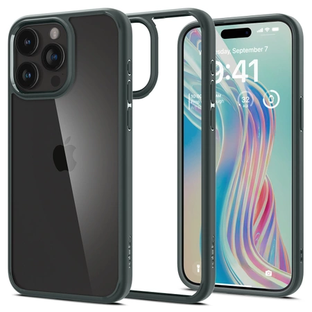 Etui Spigen Ultra Hybrid na iPhone 15 Pro Max - ciemnozielone