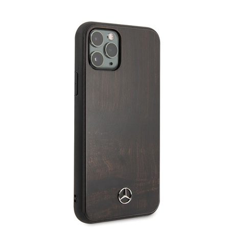 Mercedes MEHCN65VWOBR iPhone 11 Pro Max hard case brązowy/brown Wood Line Rosewood