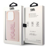 Karl Lagerfeld 3D Rubber Glitter Logo case for iPhone 15 Pro - pink