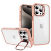 Tel Protect Kickstand case + szkło na aparat (lens) do Iphone 11 Pro jasnoróżowy