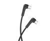 Maxlife kabel kątowy MXUC-09 USB-C - USB-C 1,0 m 60W czarny