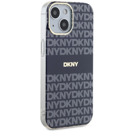 DKNY DKHMP15SHRHSEB iPhone 15 / 14 / 13 6.1" niebieski/blue hardcase IML Mono & Stripe MagSafe