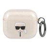 Karl Lagerfeld KLA3UKHGD AirPods 3 cover złoty/gold Glitter Karl`s Head