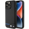 BMW Leder-Carbon-Hülle für iPhone 15 Pro Max – Schwarz