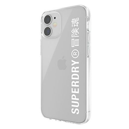 SuperDry Snap iPhone 12 mini Clear Case white / white 42593