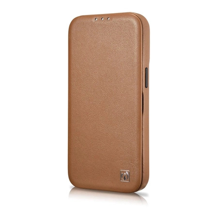 iCarer CE Premium Leather Folio Case iPhone 14 Pro Max Magnetic Flip Leather Folio Case MagSafe Brown (WMI14220716-BN)