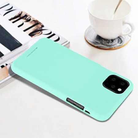 Etui IPHONE 14 PRO Matowy Silikon Mercury Soft Jelly miętowe