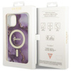 Guess GUHMP14SHTMRSU iPhone 14 6.1&quot; purple/purple hardcase Golden Marble MagSafe