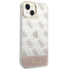 Oryginalne Etui IPHONE 14 PLUS Guess Hardcase 4G Pattern Script różowe