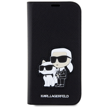 Karl Lagerfeld KLBKP14XSANKCPK iPhone 14 Pro Max 6.7&quot; bookcase black/black Saffiano Karl &amp; Choupette