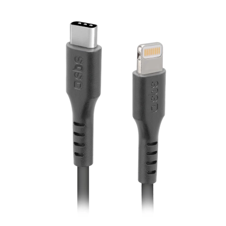 SBS TECABLELIGTC1K USB-C – Lightning Kabel 1 m – Schwarz