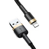 Baseus Cafule Cable - Kabel połączeniowy USB do Lightning, 1.5 A, 2 m (złoty/czarny)