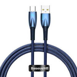 USB cable for USB-C Baseus Glimmer Series, 100W, 1m (Blue)