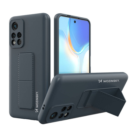 Wozinsky Kickstand Case Silikon Ständer Cover für Xiaomi Poco M4 Pro 5G Marineblau