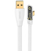 USAMS Kabel kątowy USB na USB-C PD 6A 66W Fast Charging Iceflake Series 1,2m biały/white SJ585USB02 (US-SJ585)