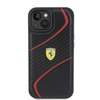 Ferrari FEHCP15SPTWK iPhone 15 6,1&quot; schwarz/schwarzes Hardcase Twist Metal Logo