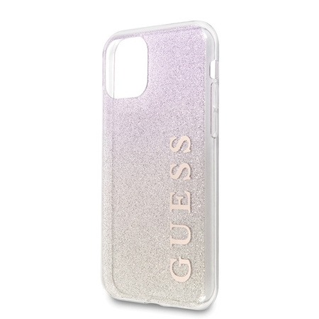 Guess GUHCN65PCUGLGPI iPhone 11 Pro Max różowo-złoty/gold pink hard case Gradient Glitter