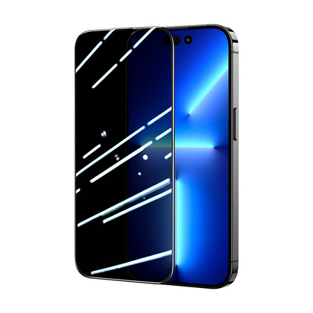 Joyroom Knight 2.5D Privacy TG Panzerglas für iPhone 14 Pro mit Anti-Spy-Filter Vollbild mit transparentem Rahmen (JR-P02)