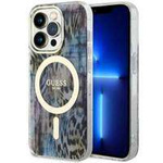 Guess GUHMP14XHLEOPWB iPhone 14 Pro Max 6.7&quot; blue/blue hardcase Leopard MagSafe