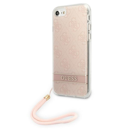 Case IPHONE SE 2022 / SE 2020 / 7 / 8 Guess Hardcase 4G Print Strap (GUOHCI8H4STP) pink