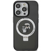 Karl Lagerfeld KLHMP13LHMRSKCK iPhone 13 Pro 6.1&quot; black/black hardcase Ring Stand Karl&amp;Choupette MagSafe