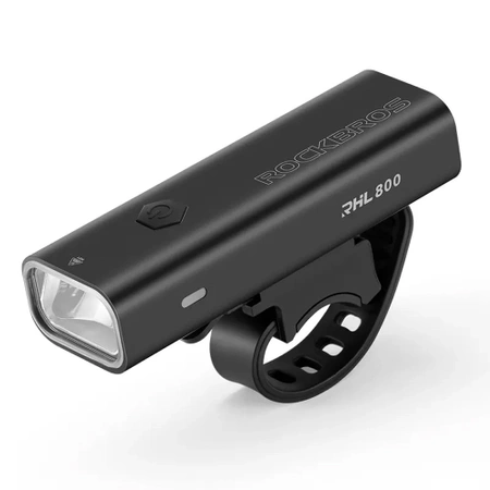 Rockbros 24710012001 front bicycle light 800 lm + USB-C - USB-A cable - black