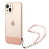 Guess Translucent Pearl Strap - Etui iPhone 14 Plus (różowy)