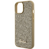 Guess Disco Metal Script case for iPhone 15 - gold