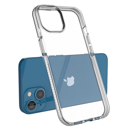 Spring Case case for iPhone 14 silicone case with a frame light blue