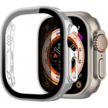 Dux Ducis Hamo Hülle für Apple Watch Ultra 49 mm Metallic Smartwatch Gehäuse Silber