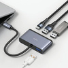 USAMS Adapter HUB 4w1 2xUSB 2.0/USB 3.0/ USB-C szary/dark grey SJ627HUB01 (US-SJ627)