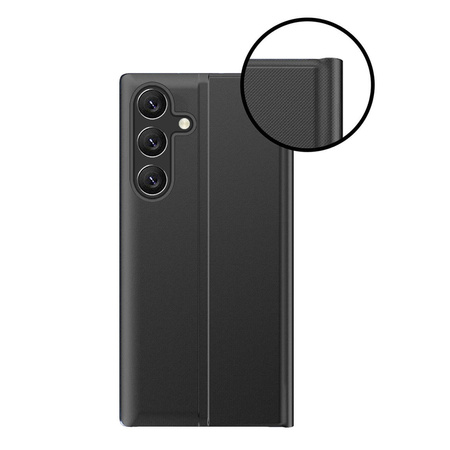 Neue Sleep Case Hülle für Xiaomi Redmi Note 12 Pro+ Hülle mit Klappständer schwarz