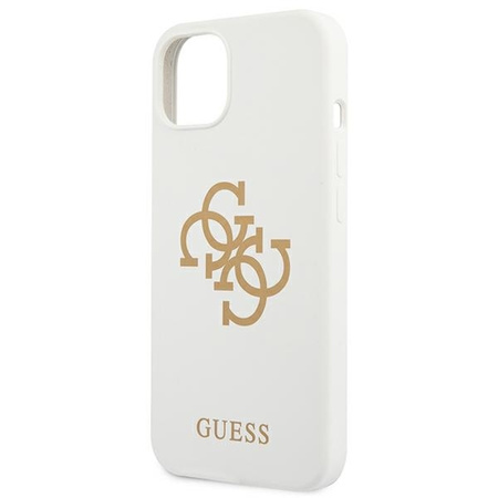 Guess GUHCP13SLS4GGWH iPhone 13 mini 5.4 &quot;white / white hard case Silicone 4G Logo