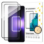 Wozinsky Full Glue Tempered Glass 2x Tempered Glass für Realme GT Neo 5 / Realme GT3 9H Full Screen Displayschutzfolie mit schwarzem Rahmen