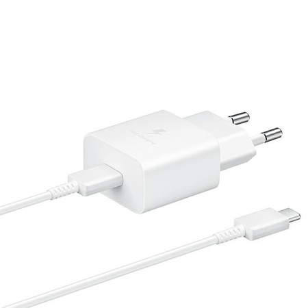 Samsung USB-Wandladegerät Typ C 15W PD AFC + USB-Kabel Typ C weiß (EP-T1510XWEGEU)