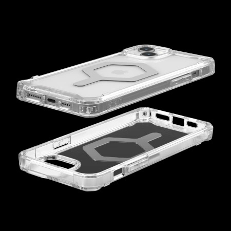 UAG Plyo MagSafe - Schutzhülle für iPhone 15 Plus kompatibel mit MagSafe (Eissilber)