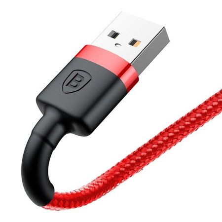 Baseus Cafule Cable - Kabel połączeniowy USB do Lightning, 2.4 A, 0.5 m (czerwony)