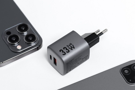 Forcell F-Energy Ładowarka Sieciowa GaN - 33W z portami: USB C i USB A z ładowaniem PD i QC 4.0