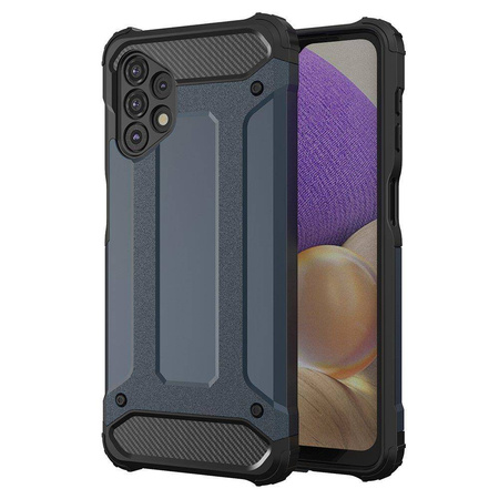 Hybrid Armor Case Tough Rugged Cover für Samsung Galaxy A73 blau