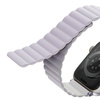 UNIQ pasek Revix Apple Watch Series 4/5/6/7/8/SE/SE2/Ultra 42/44/45mm. Reversible Magnetic lilak-biały/lilac-white