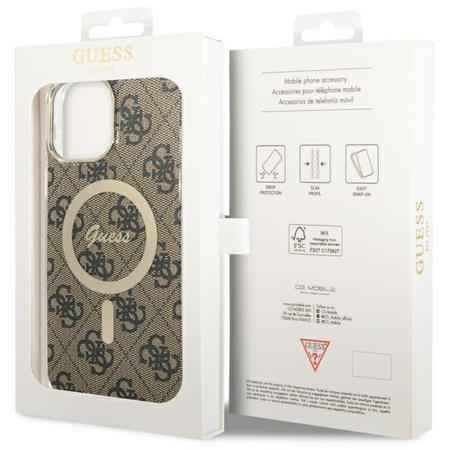 Guess GUHMP13XH4STW iPhone 13 Pro Max 6.7&quot; Braun/Braun Hardcase 4G MagSafe